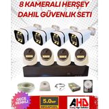 Arna 4 Iç 4 Dış 8 Kameralı Gece Renkli Sesli 5 Mp 320GB HDD Dahil Ahd Güvenlik Kamera Seti - ST58320SW