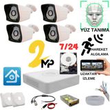Arna 4 Kameralı 2 Mp Yüz Algılamalı Güvenlik Kamerası Kuruluma Hazır Set 320 GB HDD Dahil