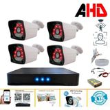 Arna 4 Kameralı Kare 4 Dış Kamera Set Harddisksiz Full Hd Gece Görüşlü Güvenlik Kamerası Sistemi