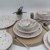 Arna Porselen Kobalt Point 18 Parça 6 Kişilik Yemek Takımı