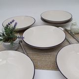 Arna Porselen Royal 20 cm Seramik Yemek Tabağı 6 Adet