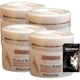 Arnavut Kremi 4X100 ml Cilt Renk Açıcı Masaj Bakım Kremi 1 Adet Jel ile - 1li