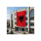 Arnavutluk Bayrağı 140gr Premium Raşel Kumaş 6x9 metre