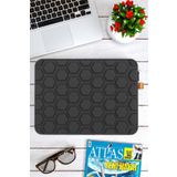 Arnee 13 - 14 Inç Laptop Kılıfı Kabartma Motifli Notebook Çantası Darbeye Dayanıklı Laptop Çantası Siyah MWK001