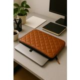 Arnee 14 - 15 Inç Deri Laptop Kılıfı Kabartma Motifli Notebook Çantası Darbeye Dayanıklı Laptop Çantası MWK002