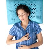 Arnee Aroma Terapi Hava Kanallı Ortopedik Yastık Visco Yastık - 40 x 60 cm - Mavi