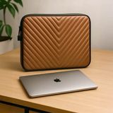 Arnee Deri Laptop Notebook Çantası - 13-14" - Kahverengi