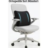Arnee Ortopedik Ofis Sandalye Oto Araç Koltuk Bel Destek Yastığı Sırt Minderi - 33 x 35 cm - Siyah