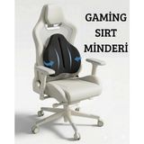 Arnee Ortopedik Visco Gaming Sırt Minderi – Ofis ve Oyun Koltuğu Destek Yastığı - Standart - Siyah