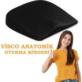 Arnee Visco Anatomik Oturma Minderi Ortopedik Sandalye Minderi - 40 x 43 cm - Siyah