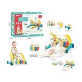 Arneer Bib6015 -Piyanolu 2 In 1 Bebek Yürüteci Ve Tavşan Desenli Mavi Oyun Halısı