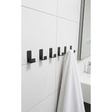 ARNESE HOME 6’lı Metal Yapışkanlı Siyah Mat Bornoz/Havlu Askısı