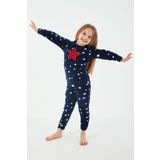 Arnetta 2271 Lacivert Shine Kız Çocuk Uzun Kollu Pijama Takımı