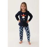 Arnetta 2661 Happy Snow Lacivert Kız Çocuk Uzun Kol Pijama Takım