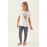 Arnetta 2871 Pamuklu Anne Kız Kısa Kollu Kız Çocuk Pijama Takımı