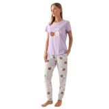 Arnetta 2884 Lila Kısa Kol Kadın Pijama Takımı