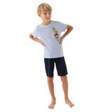 Arnetta 2989C Erkek Çocuk Bermuda Pijama Takım Mavi 2-3 Yaş