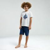 Arnetta 3314C Baba/oğul Ikili Yazlık Pijama Takım - 2 - 3 Yaş - Beyaz