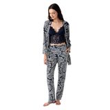 Arnetta 3'Lü Pijama Takım, L, AR3608-S-V2, Lacivert, Kadın