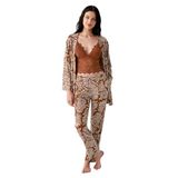 Arnetta 3'Lü Pijama Takım, M, AR3608-S-V1, Kahverengi, kadın