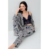 Arnetta 3'Lü Pijama Takım, M, AR3608-S-V2, Lacivert, Kadın