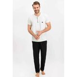 Arnetta 632 Everyday Erkek Düğmeli Yaka Kısa Kollu Pijama Takım