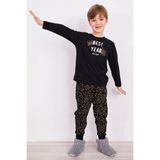 Arnetta Best Year Energy Siyah Uzun Kol Erkek Çocuk Pijama Takım
