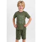 Arnetta California Surf Haki Erkek Çocuk Bermuda Takım - 2 - 3 Yaş