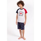Arnetta Captain Awesome Krem Erkek Çocuk Bermuda Takım - 14 - 15 Yaş - Krem Rengi