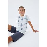 Arnetta Erkek Çocuk Beyaz Bermuda Takım - 3 - 4 Yaş