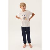 Arnetta Erkek Çocuk Beyaz Pijama Takımı - 5 - 6 Yaş