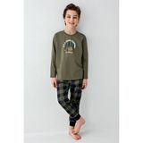 Arnetta Erkek Çocuk Haki Pijama Takımı - 5 - 6 Yaş