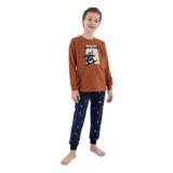 Arnetta Erkek Çocuk Pijama Takımı, Kahverengi, 3-4 Yaş