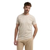 Arnetta Erkek Krem Bisiklet Yaka Kısa Kol T-shirt, Geometrik Desen, XL Beden, 2'li Loungewear Takım