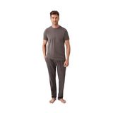 Arnetta Erkek Pijama Takımı, Kahverengi, M Beden