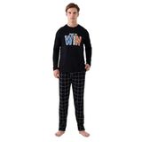 Arnetta Erkek Pijama Takımı, Siyah, XXL Beden