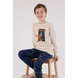 Arnetta Garson Erkek Çocuk Amazing %100 Pamuk 4 Mevsim Baba-Oğul Uzun Kollu Pijama Takım