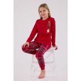 Arnetta Garson Kız Çocuk Aile %100 Pamuklu 4 Mevsim New Year Uzun Kollu Pijama Takım