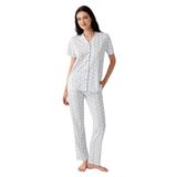 Arnetta Gömlek Pamuk Pijama Takımı, L, AR3619-S-V1, Mavi, kadın