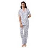 Arnetta Gömlek Pamuk Pijama Takımı, L, AR3626-S-V2, Mavi, kadın