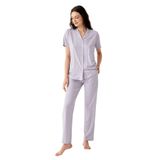 Arnetta Gömlek Pijama Takım, L, AR3552-S-V1, Mor, kadın