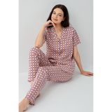 Arnetta Gömlek Pijama Takım, L, AR3562-S-V1, Mor, kadın