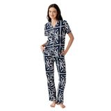 Arnetta Gömlek Pijama Takım, L, AR3567-S-V1, Siyah, kadın