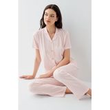 Arnetta Gömlek Pijama Takım, L, AR3594-S-V1, Pembe, kadın