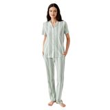 Arnetta Gömlek Pijama Takım, S, AR3589-S-V1, Yeşil, kadın