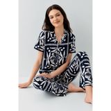Arnetta Gömlek Pijama Takım, XL, AR3567-S-V1, Siyah, kadın