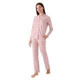 Arnetta Gömlek Pijama Takımı, L, AR3073-S-V1, Pembe, kadın