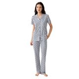 Arnetta Gömlek Pijama Takımı, L, AR3557-S-V1, Mavi, kadın