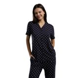 Arnetta Gömlek Pijama Takımı, M, AR3226-S-V1, Lacivert, kadın