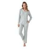 Arnetta Gömlek Pijama Takımı, M, AR3408-S-V1, Yeşil, kadın